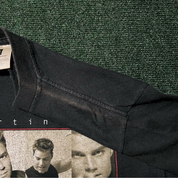 Vintage 90s Ricky Martin Hispanic Latin Band Rock Black T Shirt Size M 19.5X28 - Picture 5 of 8